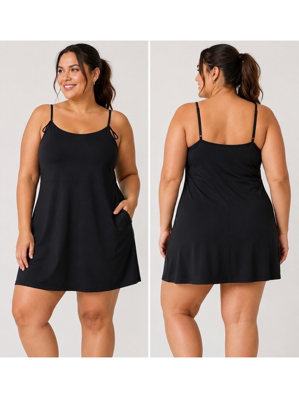 Old Navy CloudComfy Black Athletic Dress Women’s XXL Built-In Shorts Active